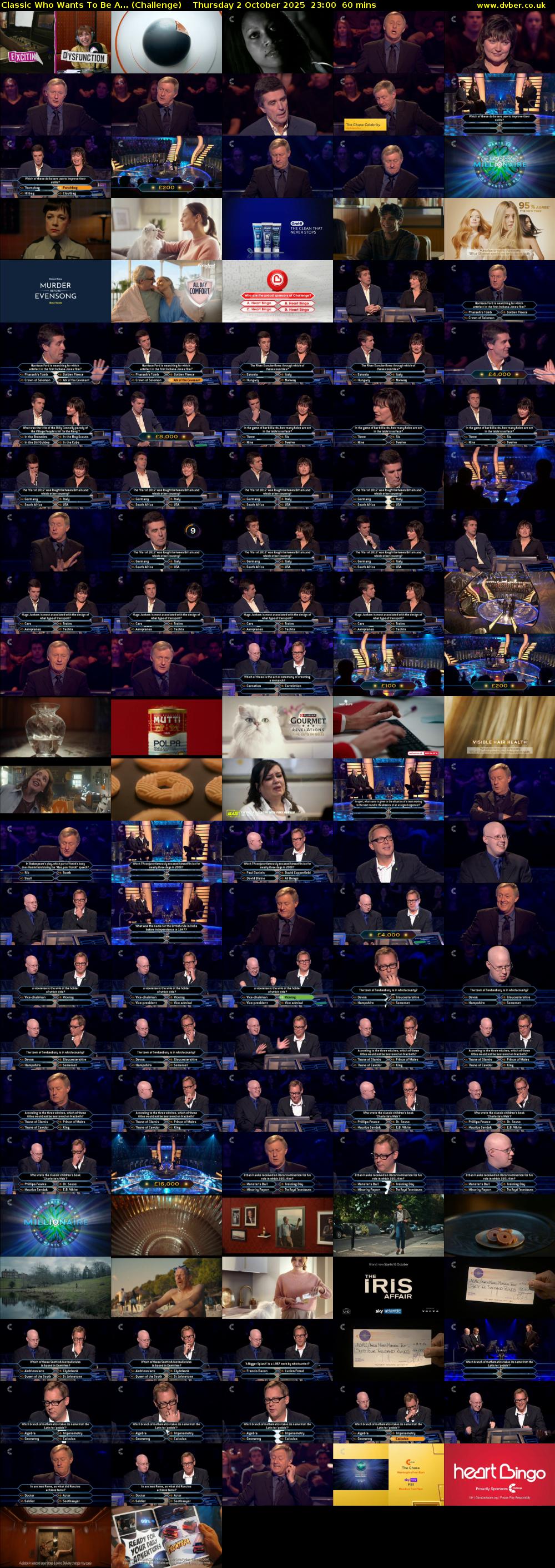 Classic Who Wants To Be A... (Challenge) Thursday 2 October 2025 23:00 - 00:00