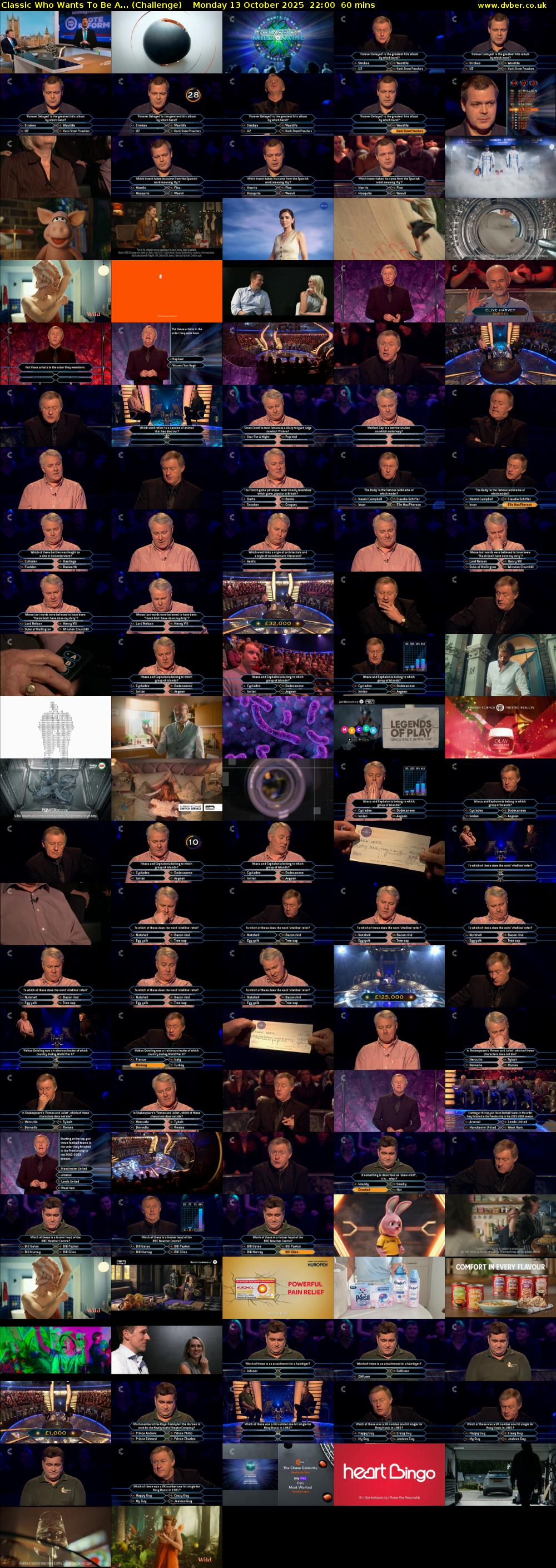 Classic Who Wants To Be A... (Challenge) Monday 13 October 2025 22:00 - 23:00