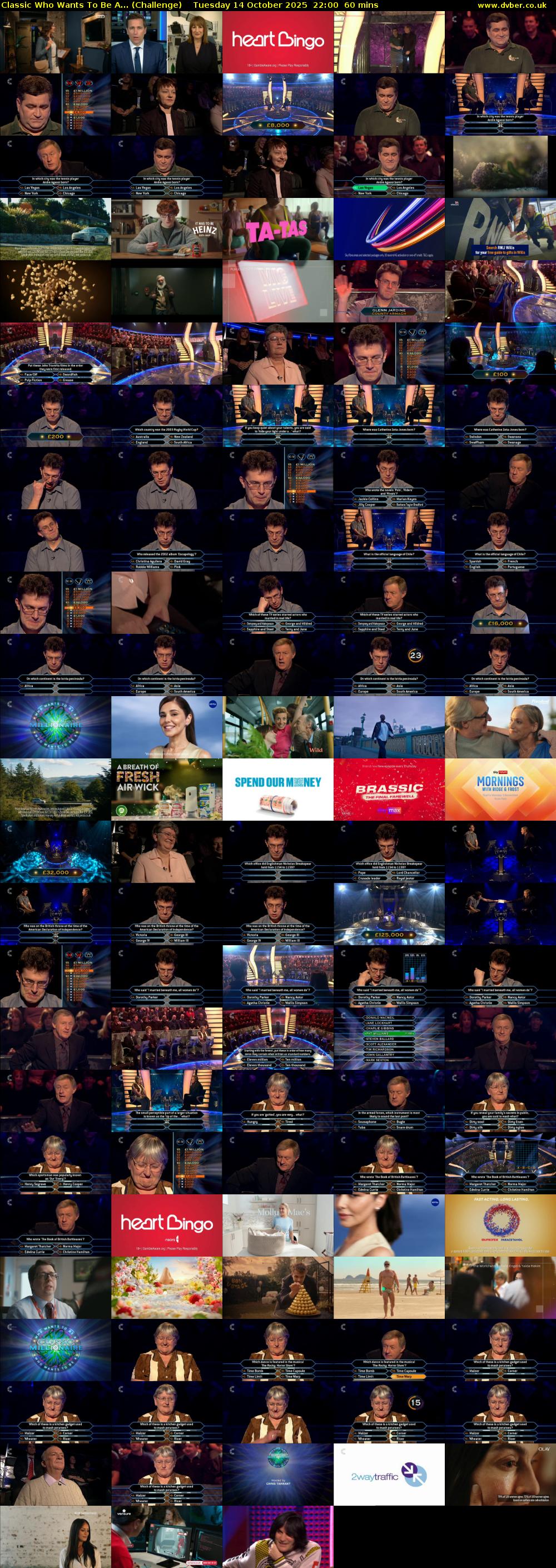 Classic Who Wants To Be A... (Challenge) Tuesday 14 October 2025 22:00 - 23:00