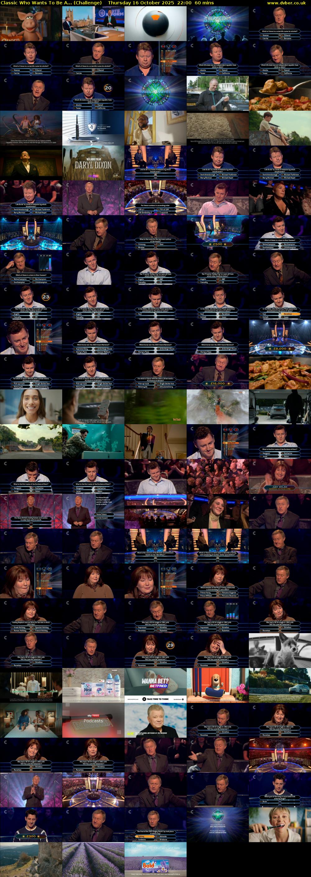Classic Who Wants To Be A... (Challenge) Thursday 16 October 2025 22:00 - 23:00