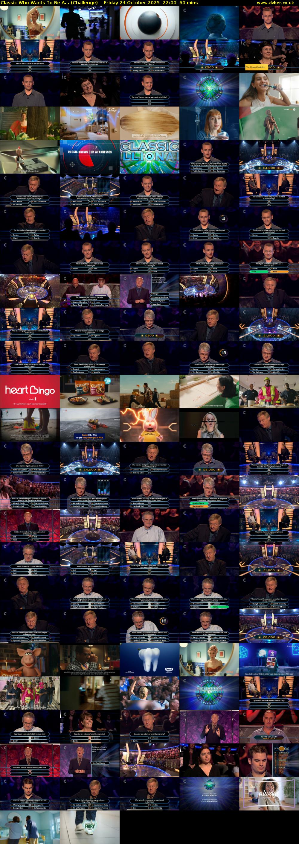 Classic Who Wants To Be A... (Challenge) Friday 24 October 2025 22:00 - 23:00