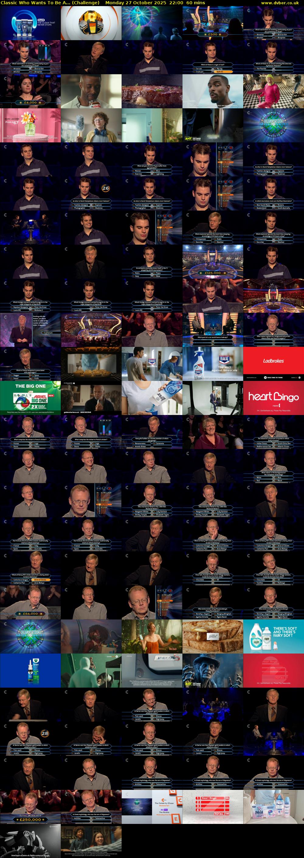 Classic Who Wants To Be A... (Challenge) Monday 27 October 2025 22:00 - 23:00