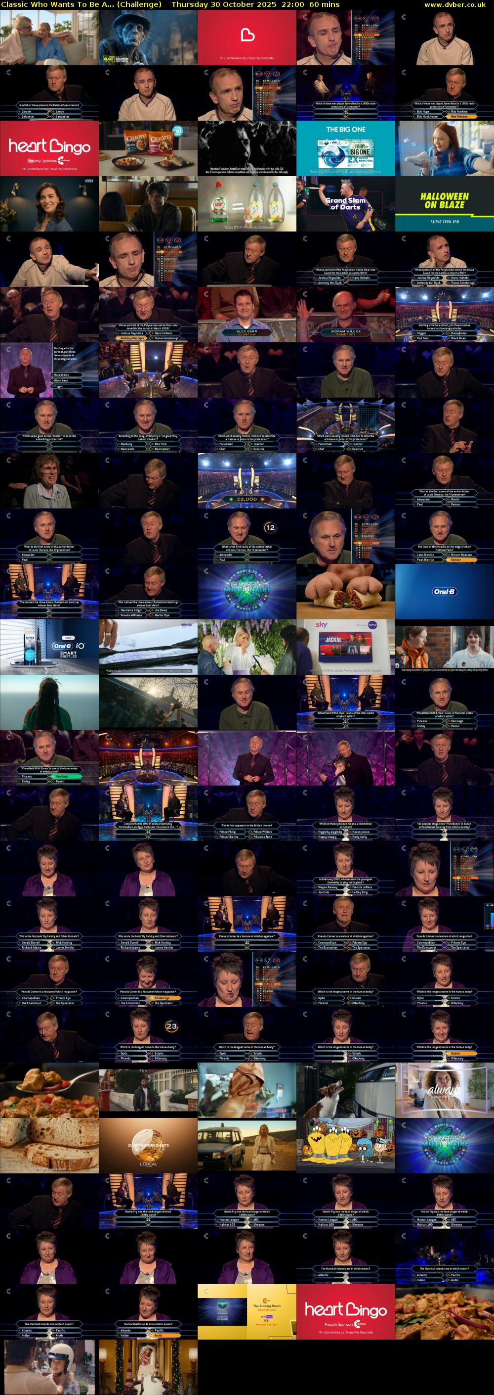 Classic Who Wants To Be A... (Challenge) Thursday 30 October 2025 22:00 - 23:00