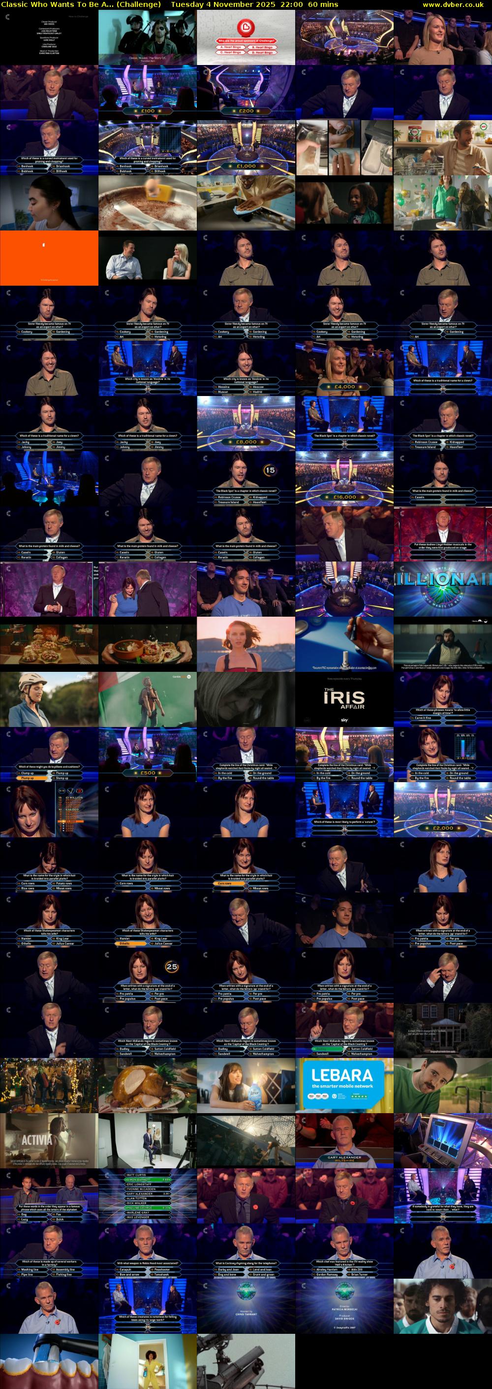 Classic Who Wants To Be A... (Challenge) Tuesday 4 November 2025 22:00 - 23:00