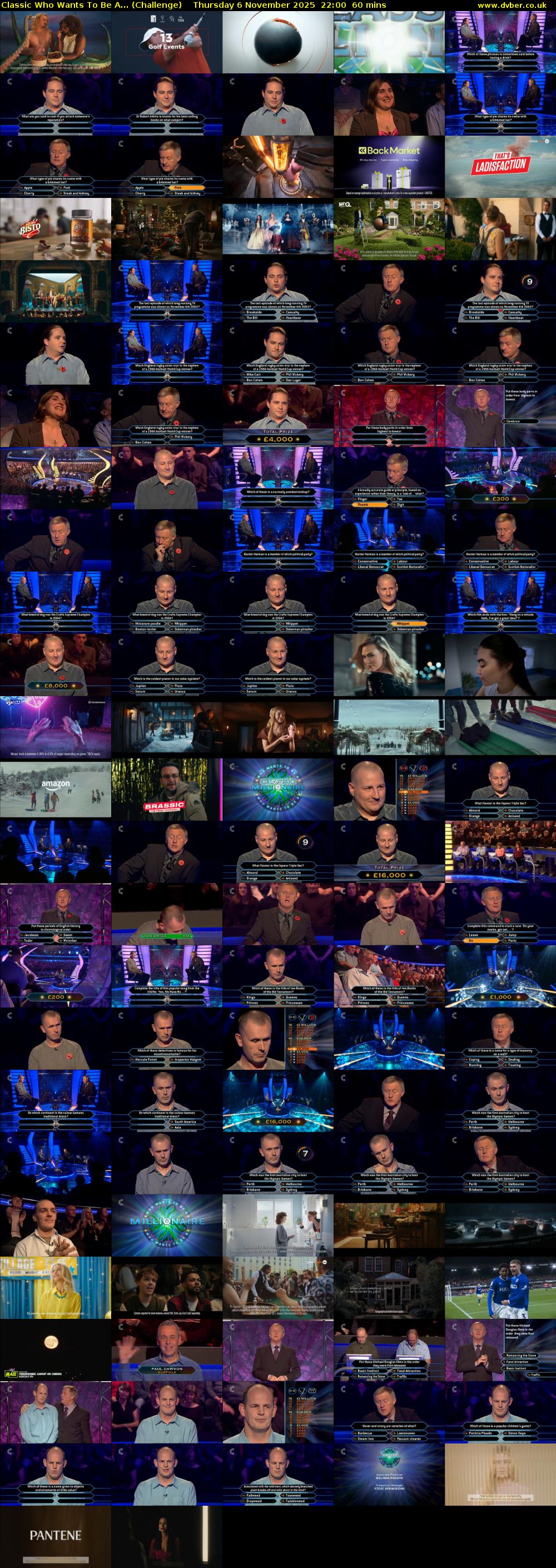 Classic Who Wants To Be A... (Challenge) Thursday 6 November 2025 22:00 - 23:00