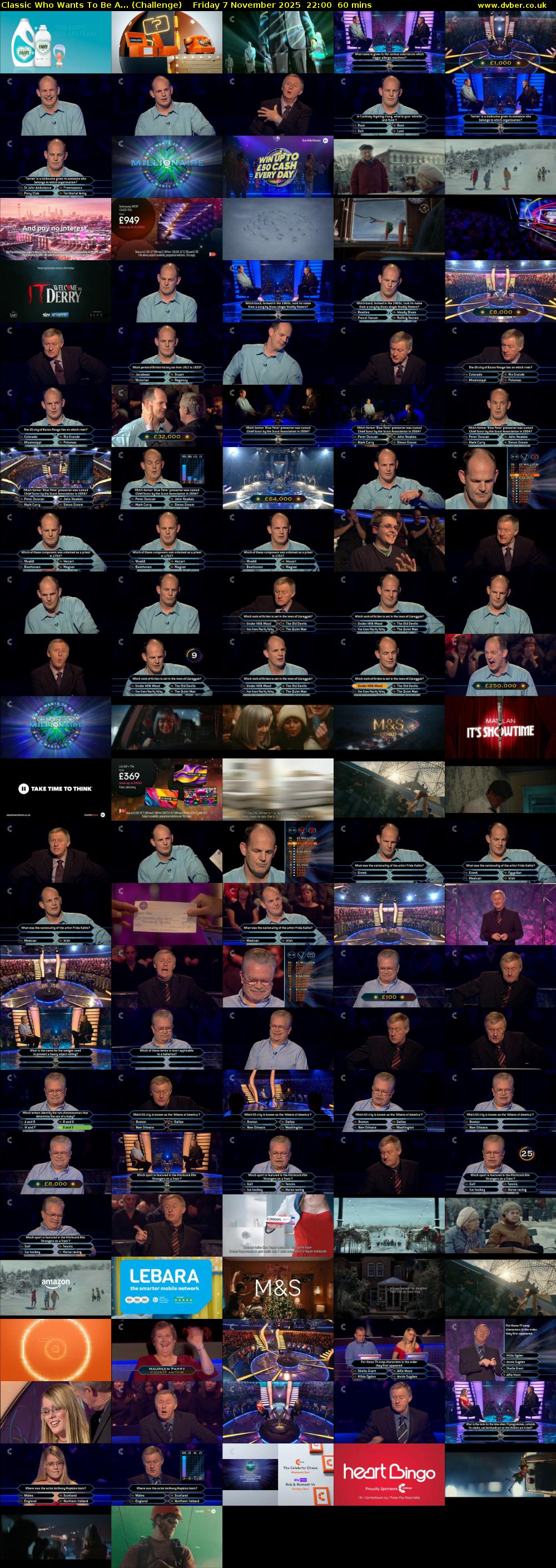 Classic Who Wants To Be A... (Challenge) Friday 7 November 2025 22:00 - 23:00