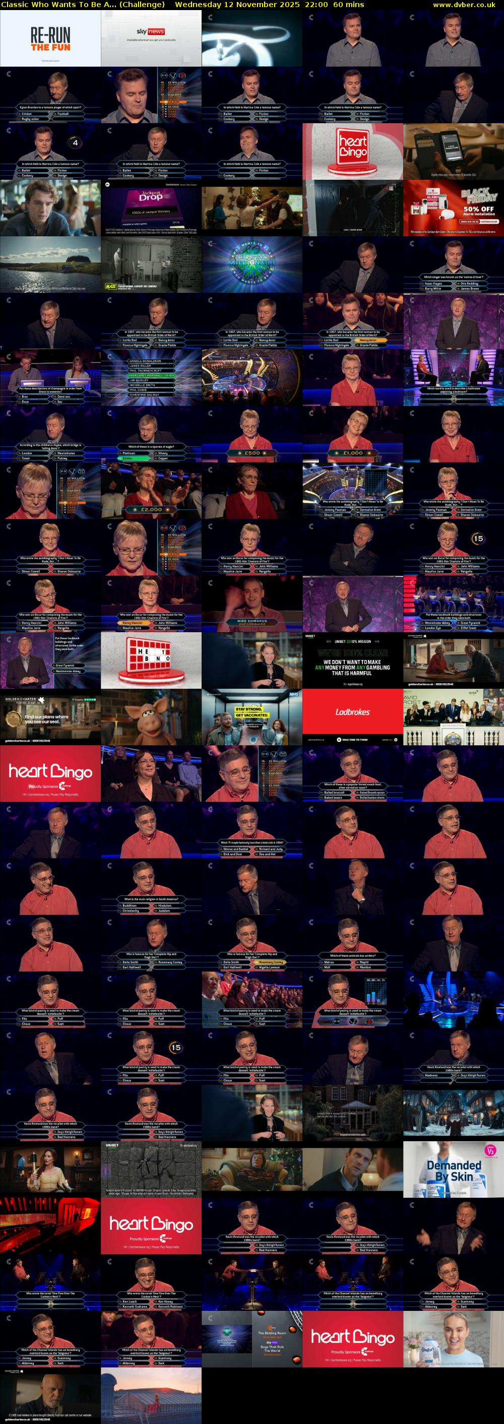 Classic Who Wants To Be A... (Challenge) Wednesday 12 November 2025 22:00 - 23:00