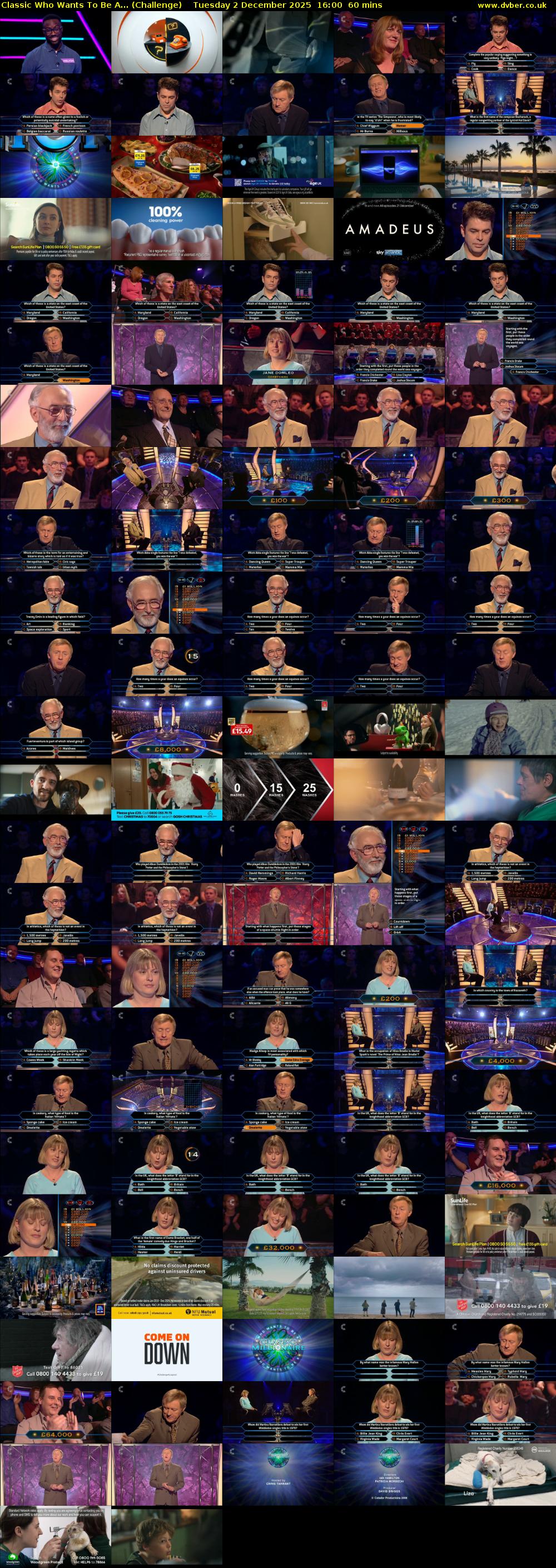 Classic Who Wants To Be A... (Challenge) Tuesday 2 December 2025 16:00 - 17:00