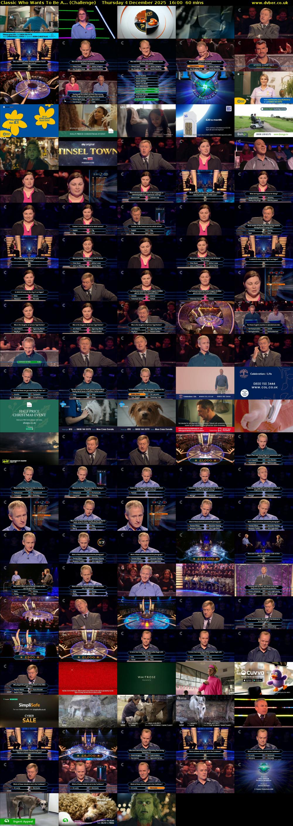 Classic Who Wants To Be A... (Challenge) Thursday 4 December 2025 16:00 - 17:00