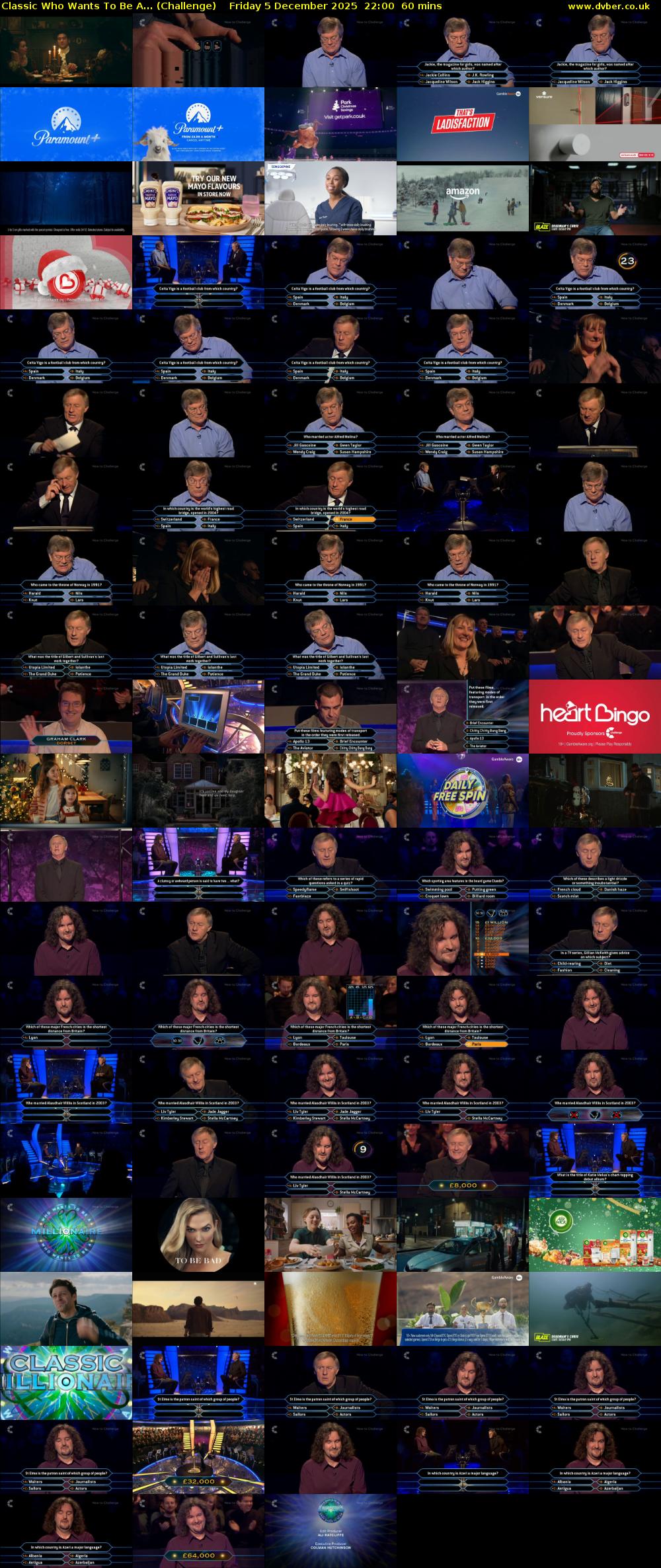 Classic Who Wants To Be A... (Challenge) Friday 5 December 2025 22:00 - 23:00