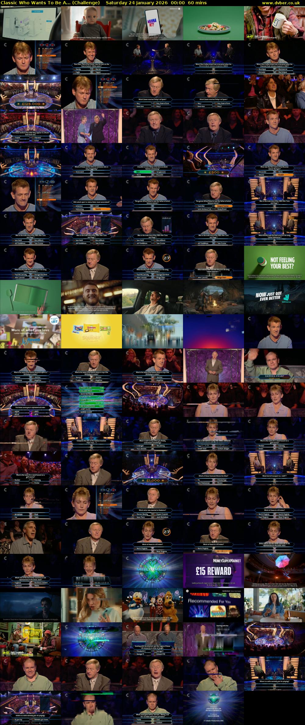 Classic Who Wants To Be A... (Challenge) Saturday 24 January 2026 00:00 - 01:00