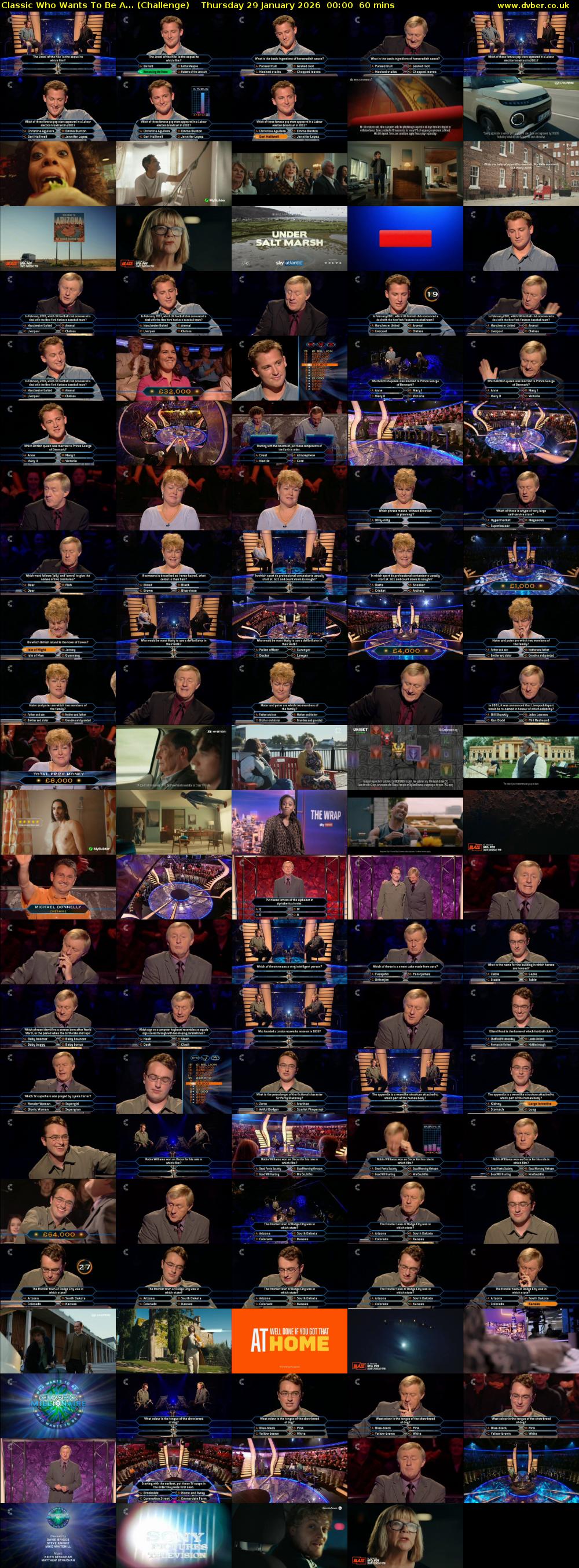 Classic Who Wants To Be A... (Challenge) Thursday 29 January 2026 00:00 - 01:00