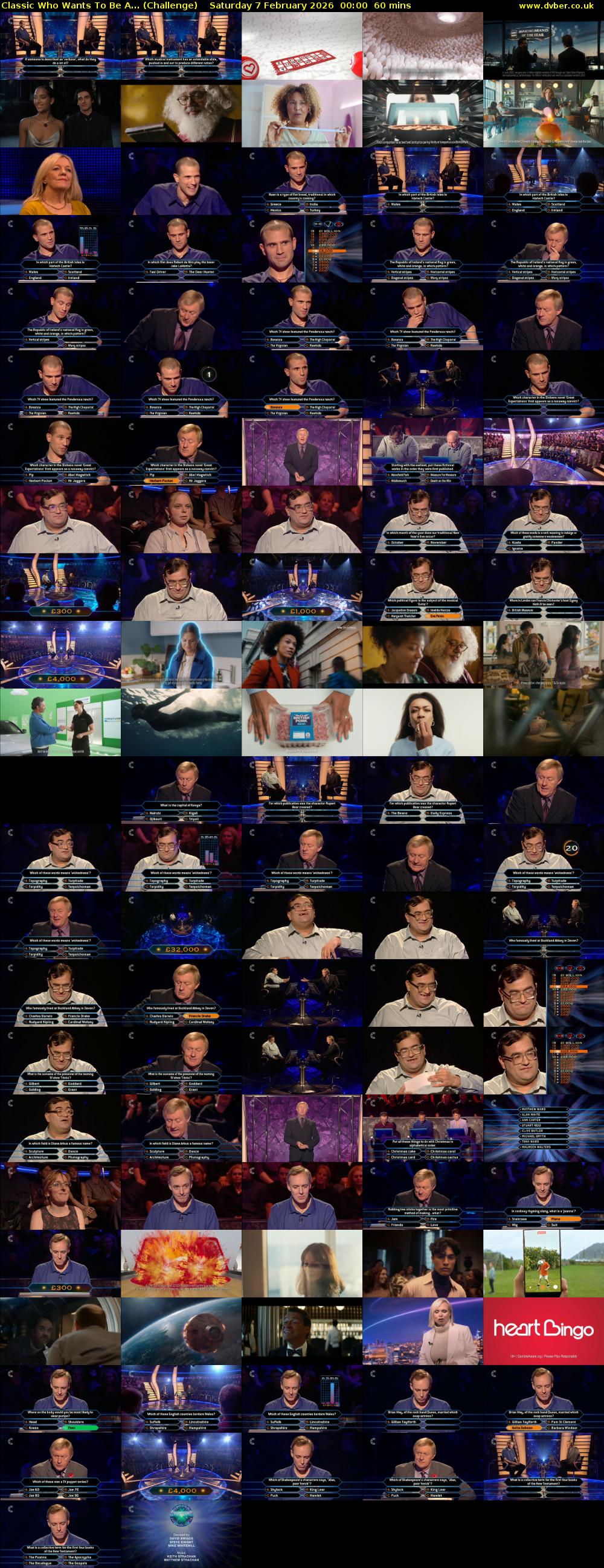 Classic Who Wants To Be A... (Challenge) Saturday 7 February 2026 00:00 - 01:00