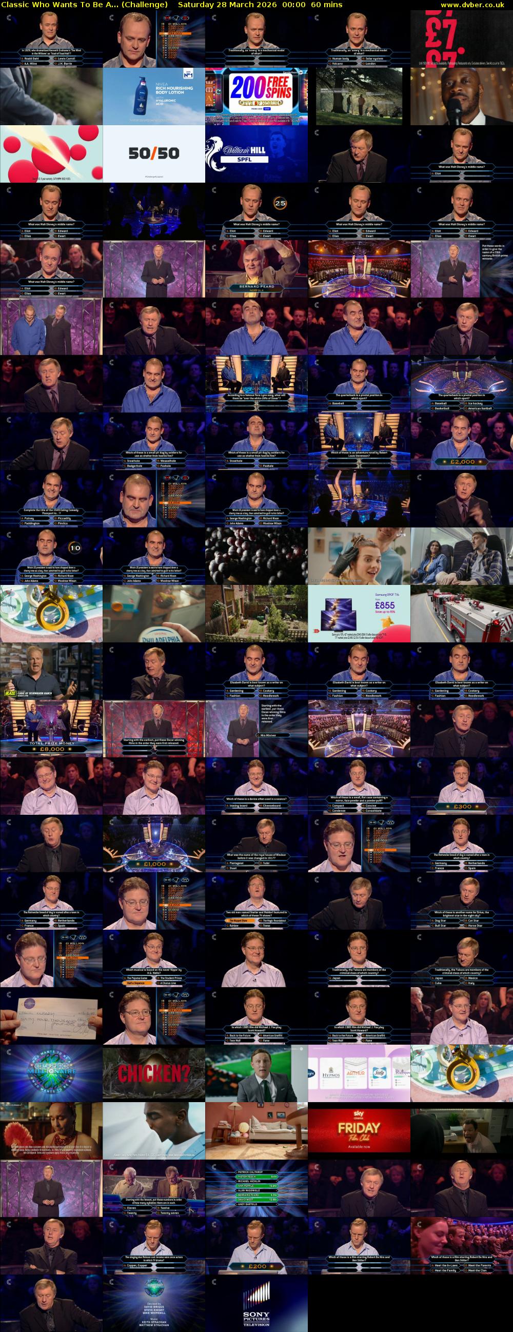 Classic Who Wants To Be A... (Challenge) Saturday 28 March 2026 00:00 - 01:00