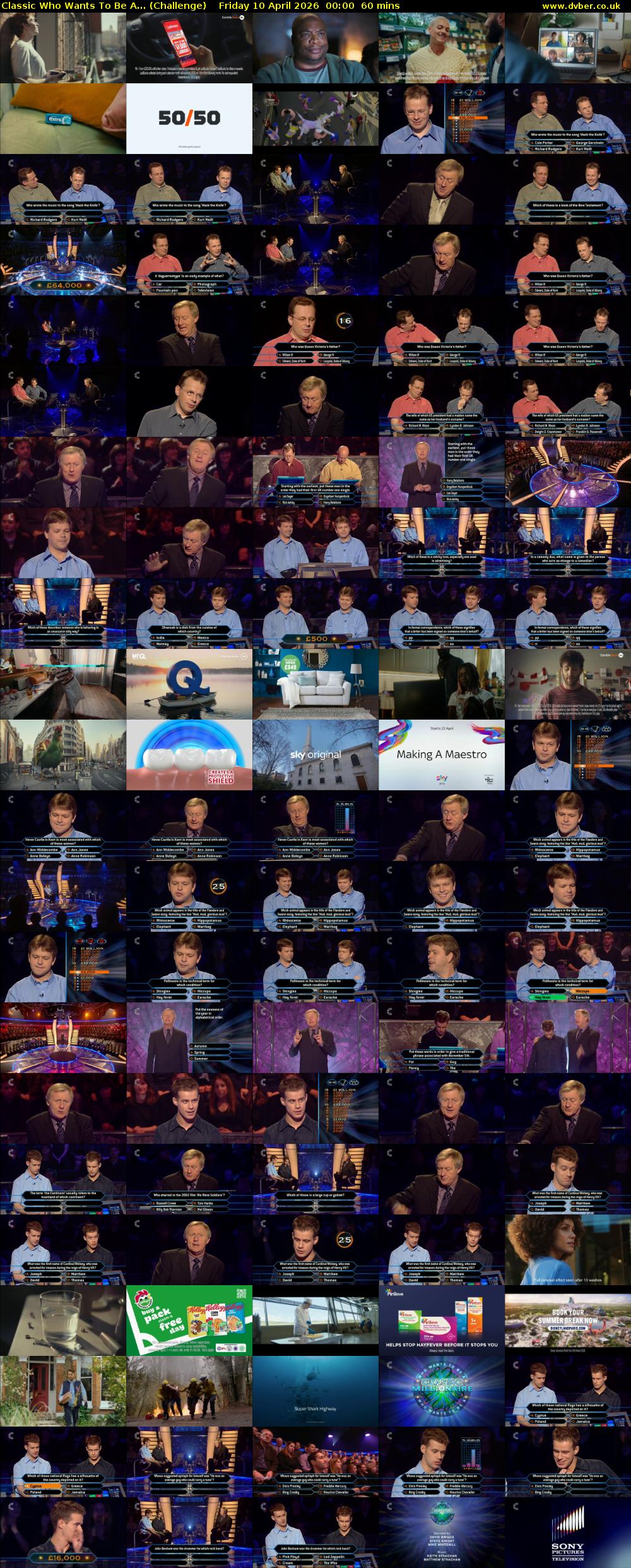 Classic Who Wants To Be A... (Challenge) Friday 10 April 2026 00:00 - 01:00