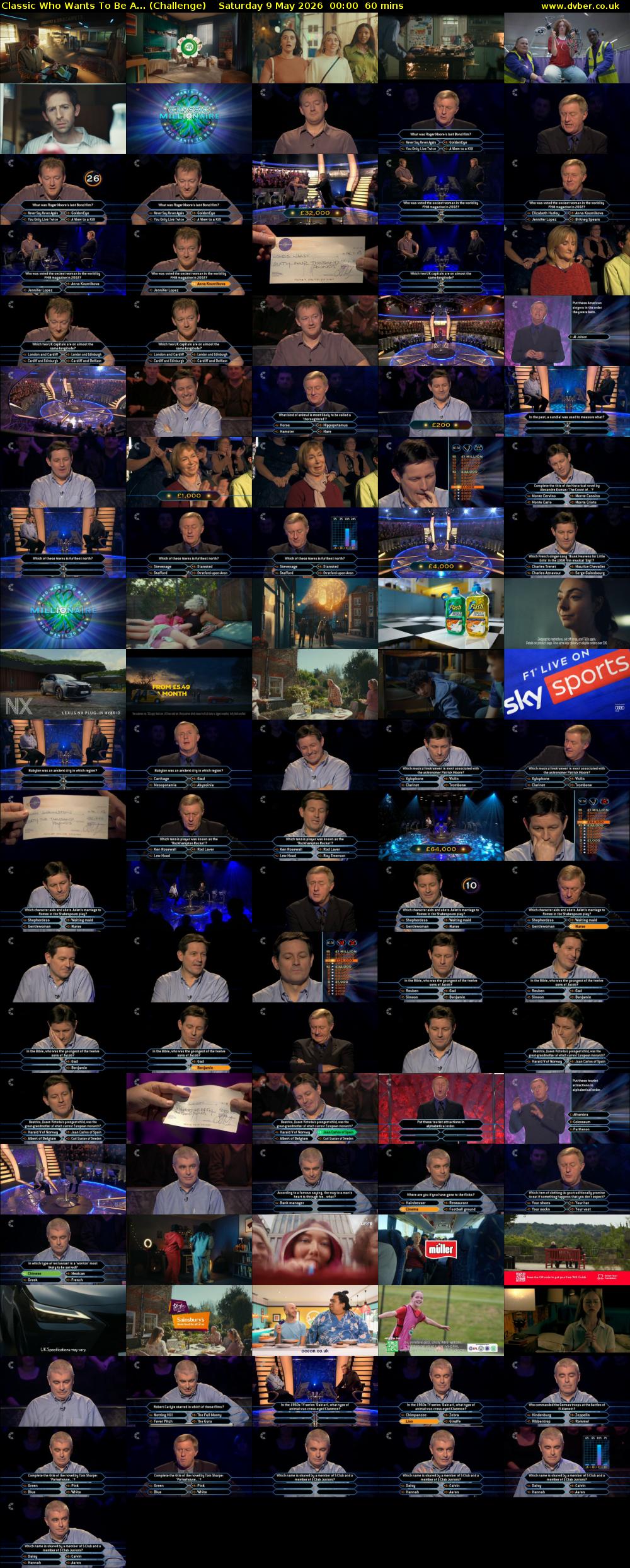 Classic Who Wants To Be A... (Challenge) Saturday 9 May 2026 00:00 - 01:00