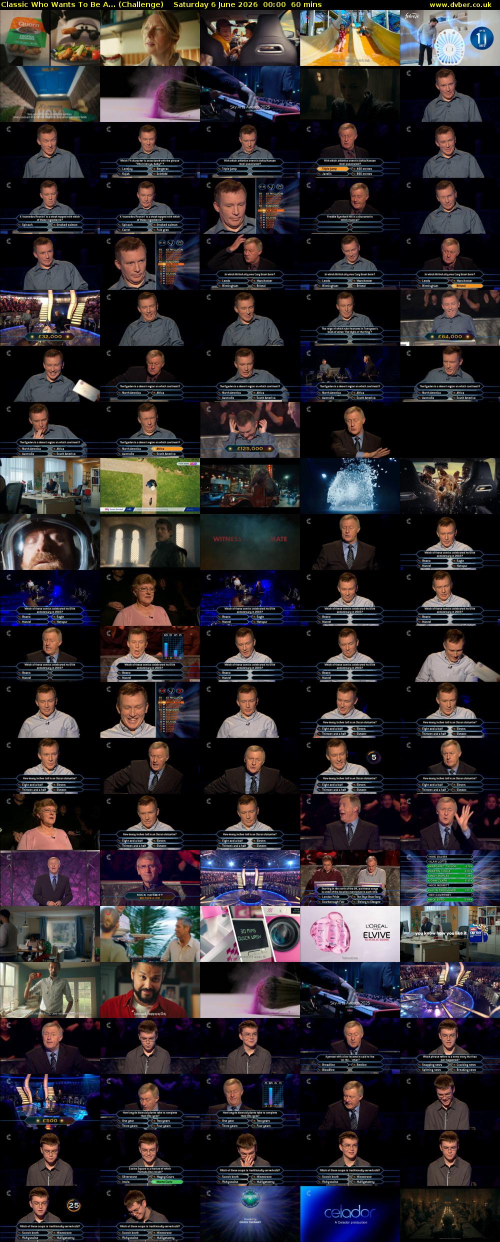 Classic Who Wants To Be A... (Challenge) Saturday 6 June 2026 00:00 - 01:00