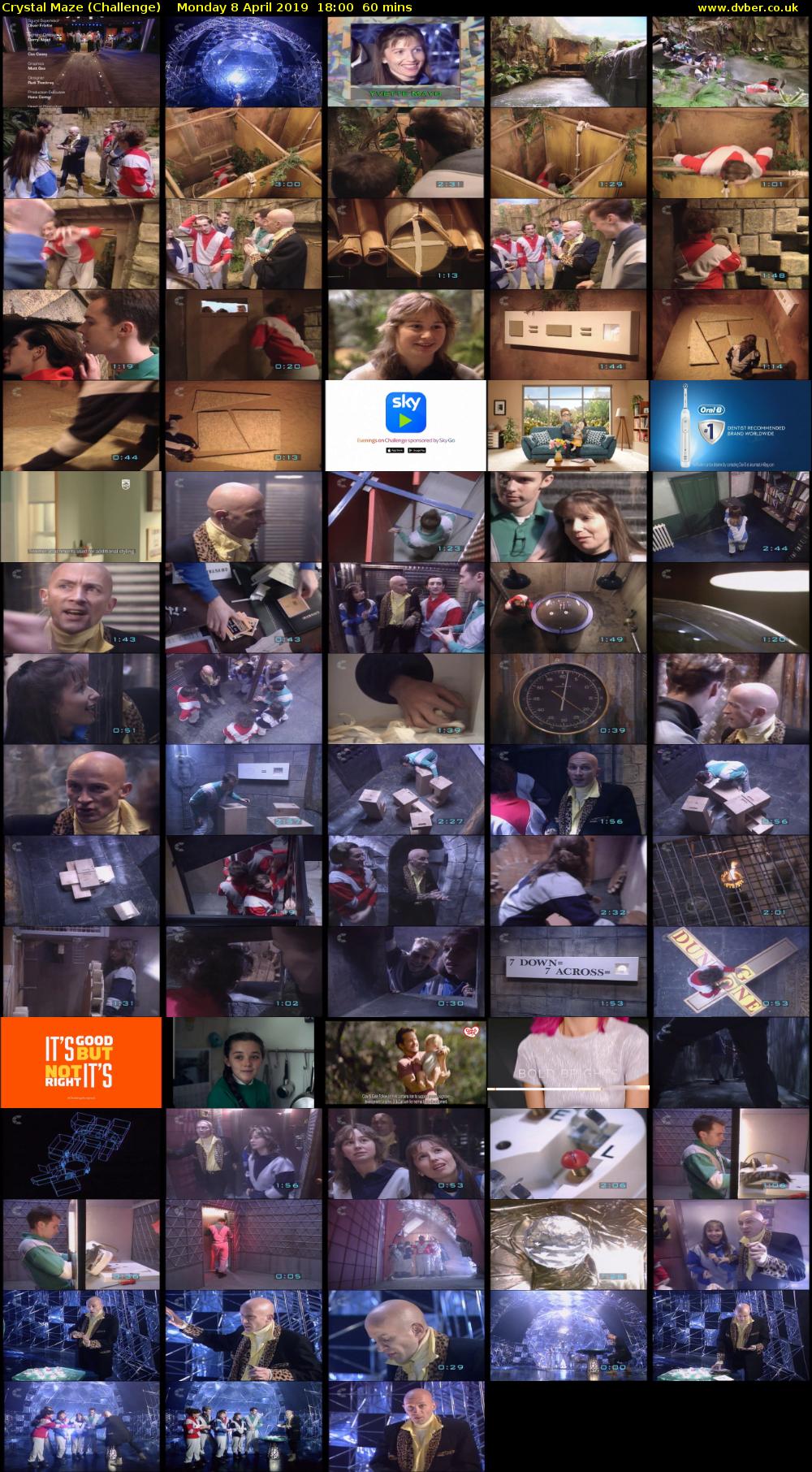 Crystal Maze (Challenge) Monday 8 April 2019 18:00 - 19:00