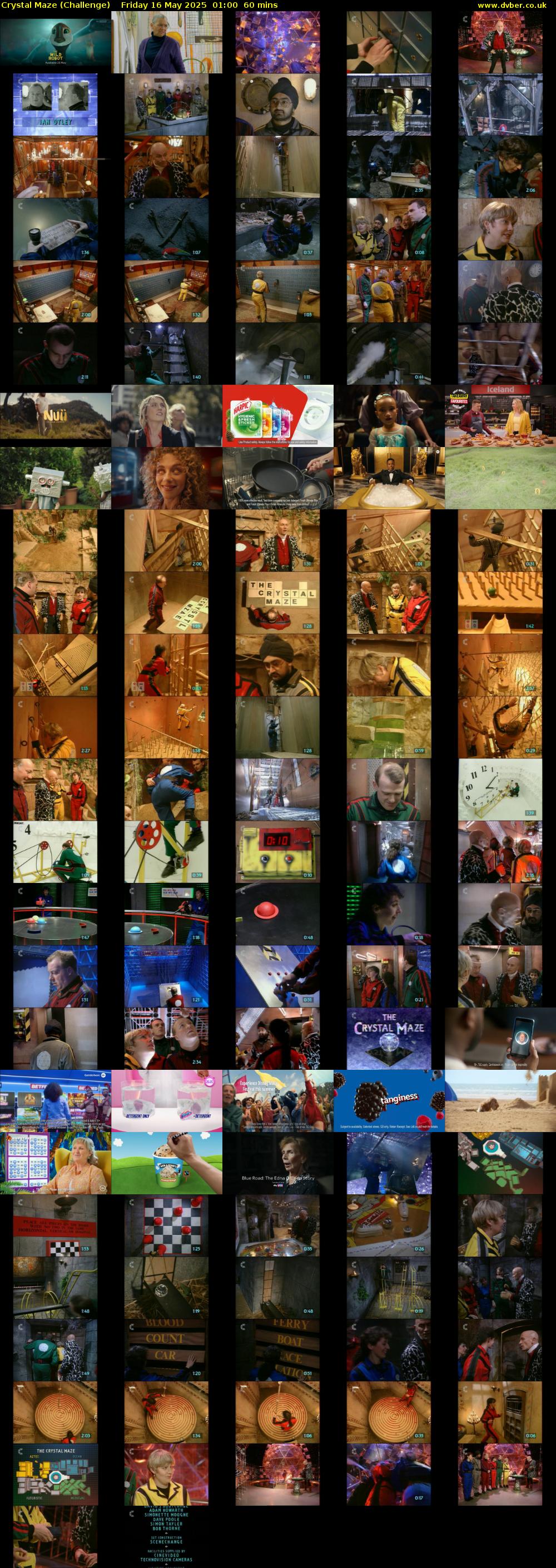 Crystal Maze (Challenge) Friday 16 May 2025 01:00 - 02:00