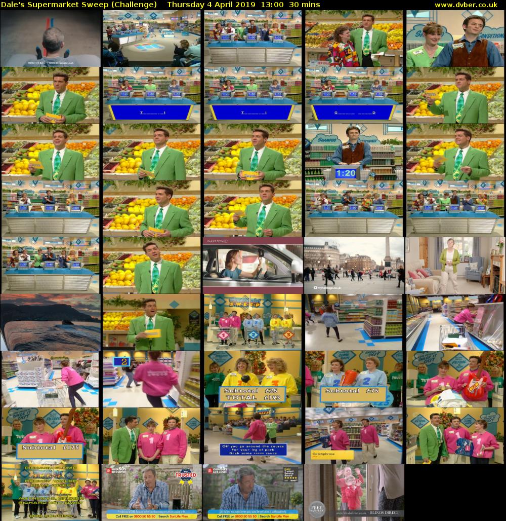 Dale's Supermarket Sweep (Challenge) Thursday 4 April 2019 13:00 - 13:30