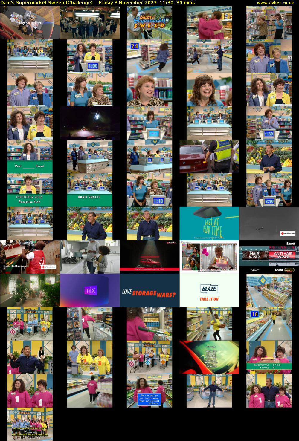 Dale's Supermarket Sweep (Challenge) Friday 3 November 2023 11:30 - 12:00