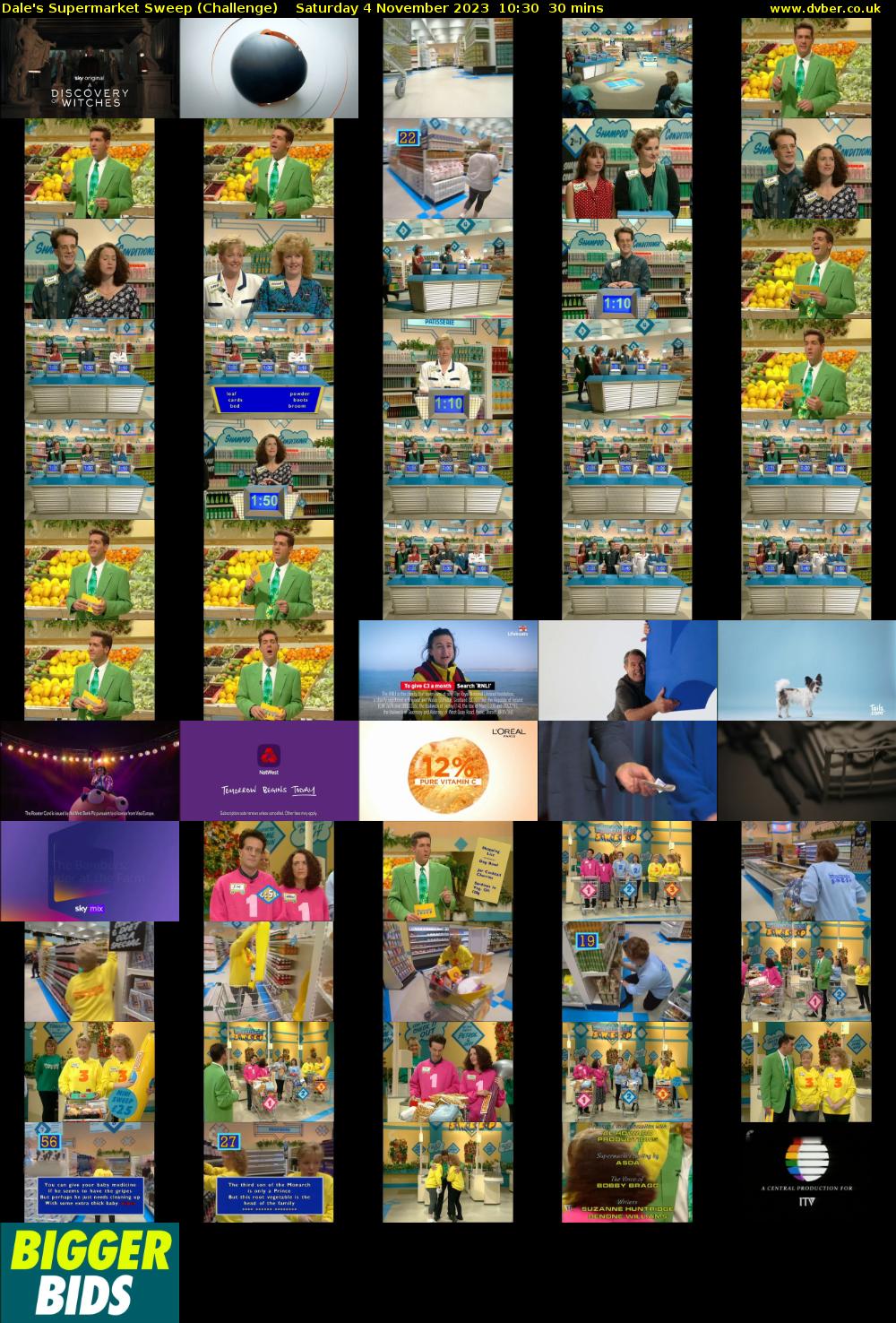 Dale's Supermarket Sweep (Challenge) Saturday 4 November 2023 10:30 - 11:00