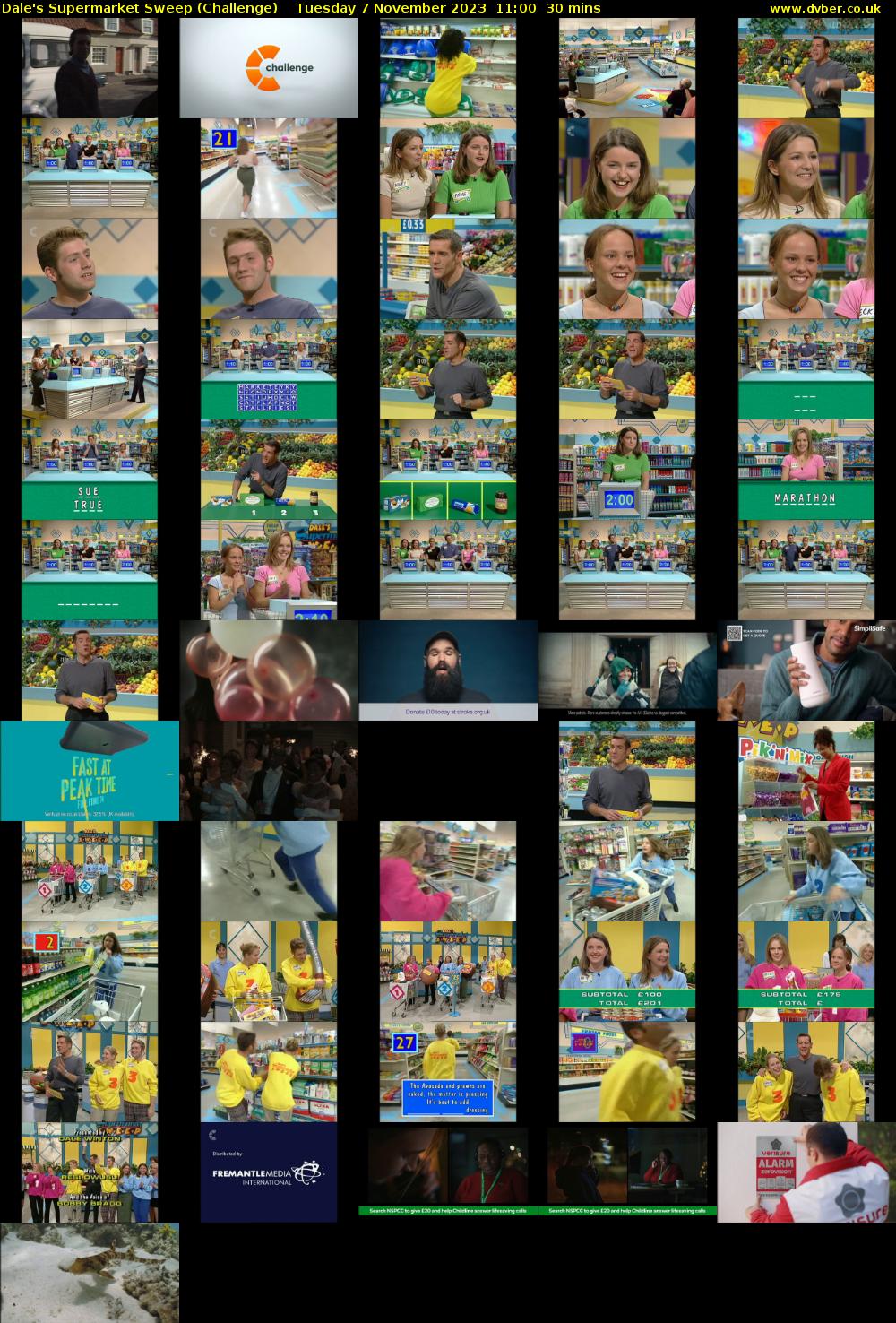Dale's Supermarket Sweep (Challenge) Tuesday 7 November 2023 11:00 - 11:30
