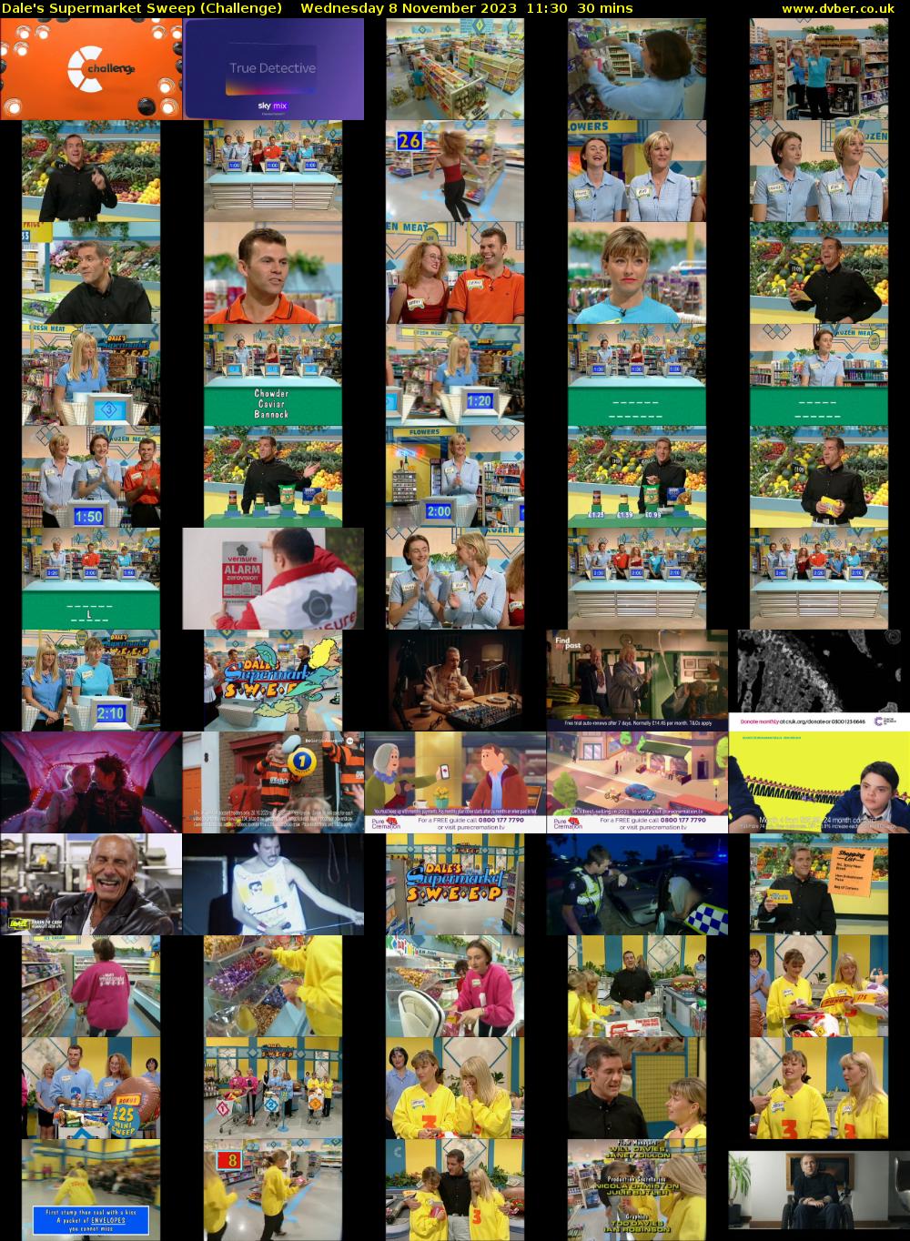Dale's Supermarket Sweep (Challenge) Wednesday 8 November 2023 11:30 - 12:00