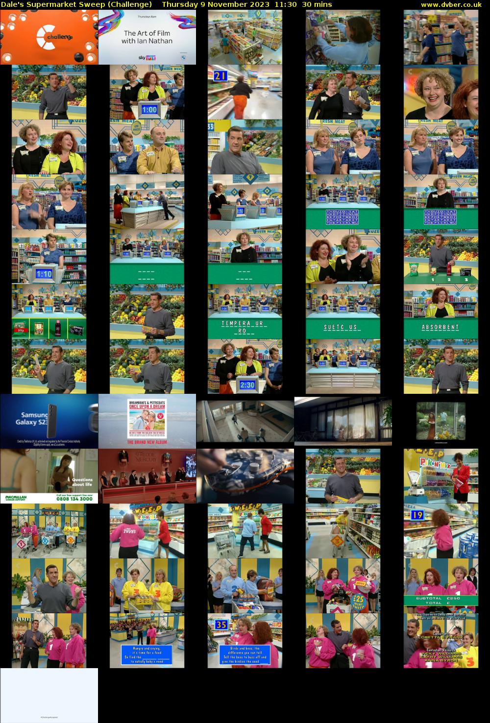 Dale's Supermarket Sweep (Challenge) Thursday 9 November 2023 11:30 - 12:00