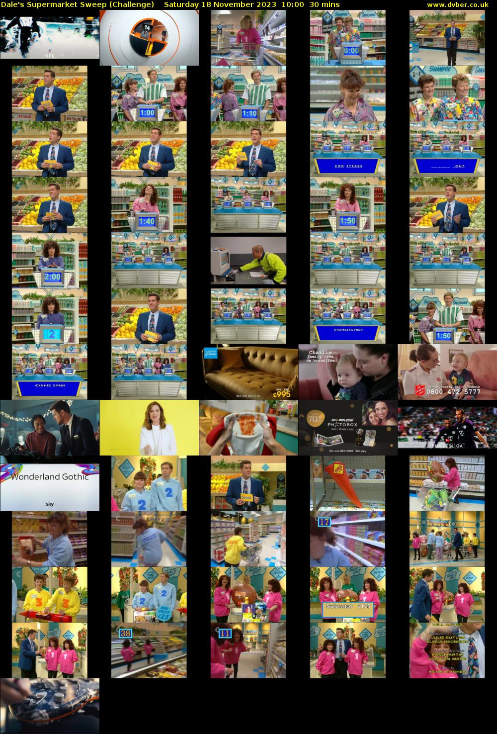 Dale's Supermarket Sweep (Challenge) Saturday 18 November 2023 10:00 - 10:30