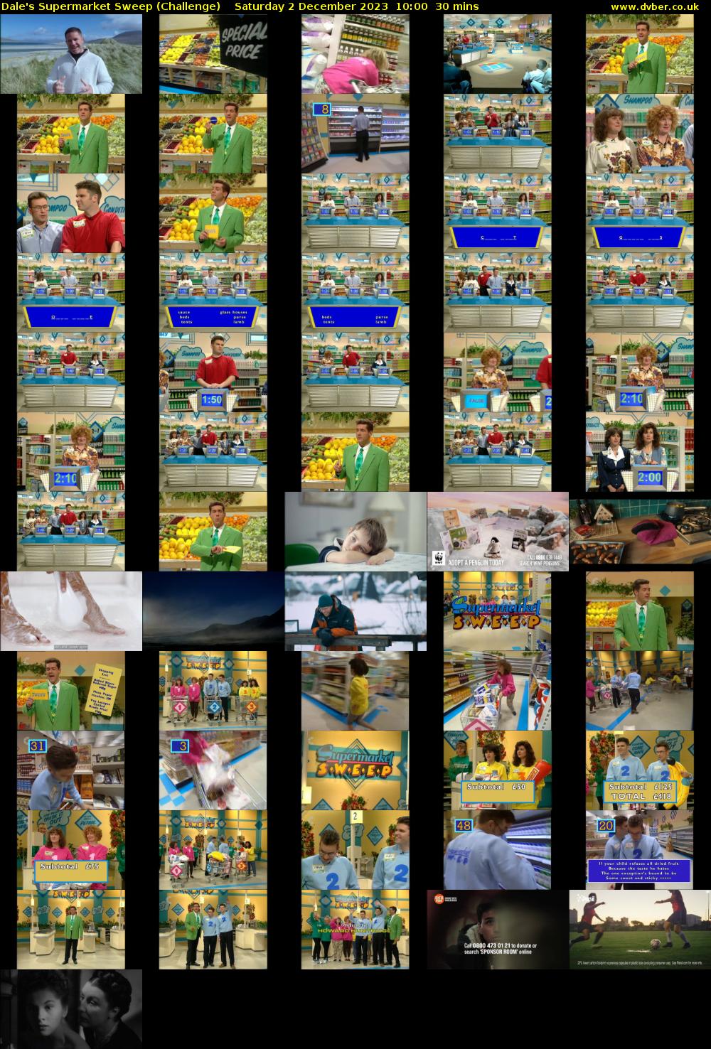 Dale's Supermarket Sweep (Challenge) Saturday 2 December 2023 10:00 - 10:30