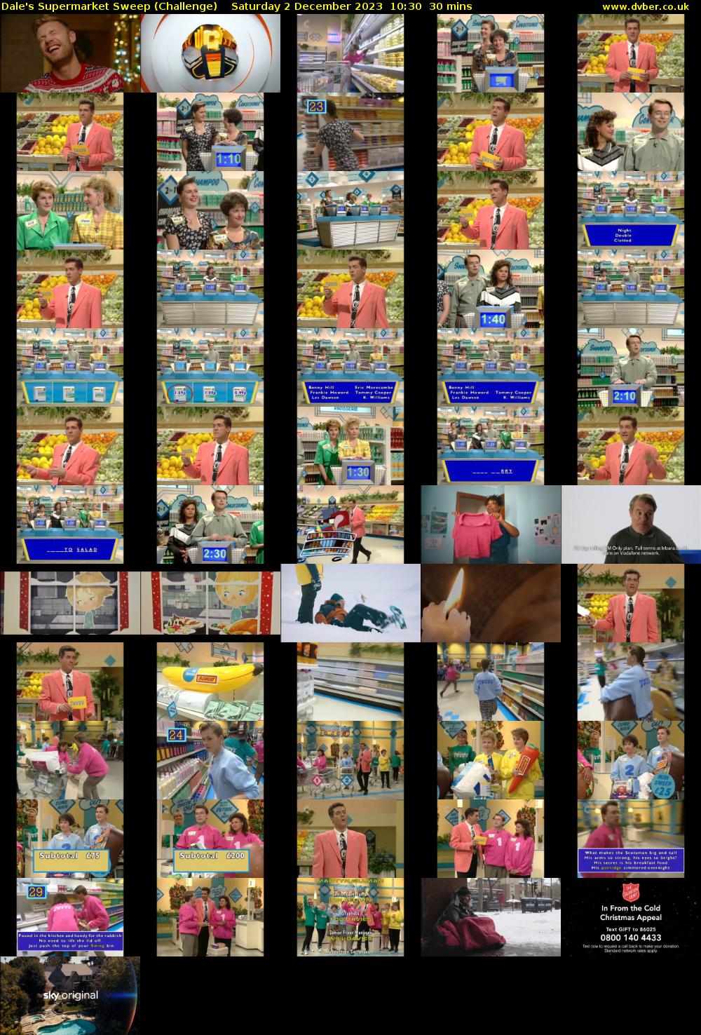 Dale's Supermarket Sweep (Challenge) Saturday 2 December 2023 10:30 - 11:00