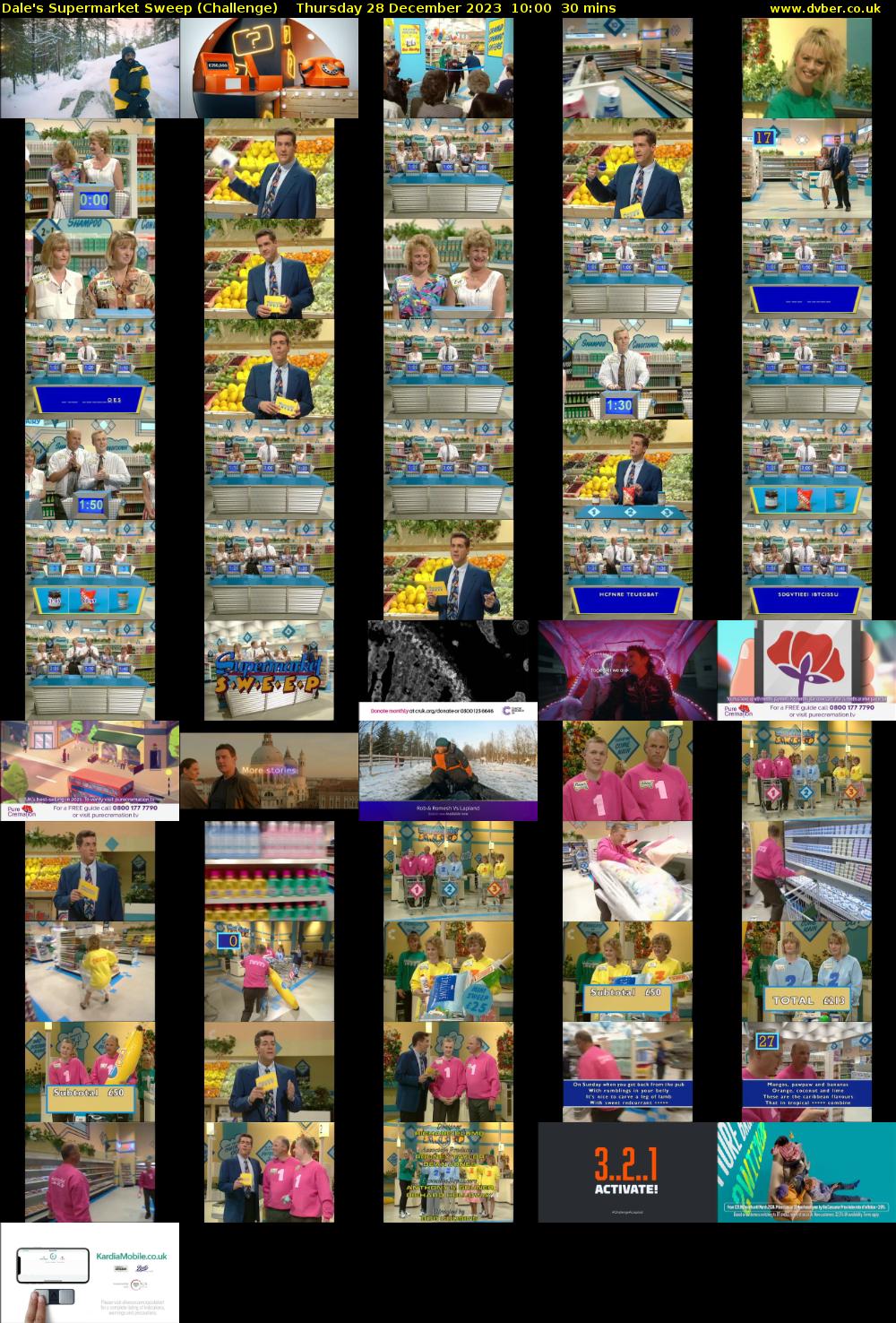 Dale's Supermarket Sweep (Challenge) Thursday 28 December 2023 10:00 - 10:30
