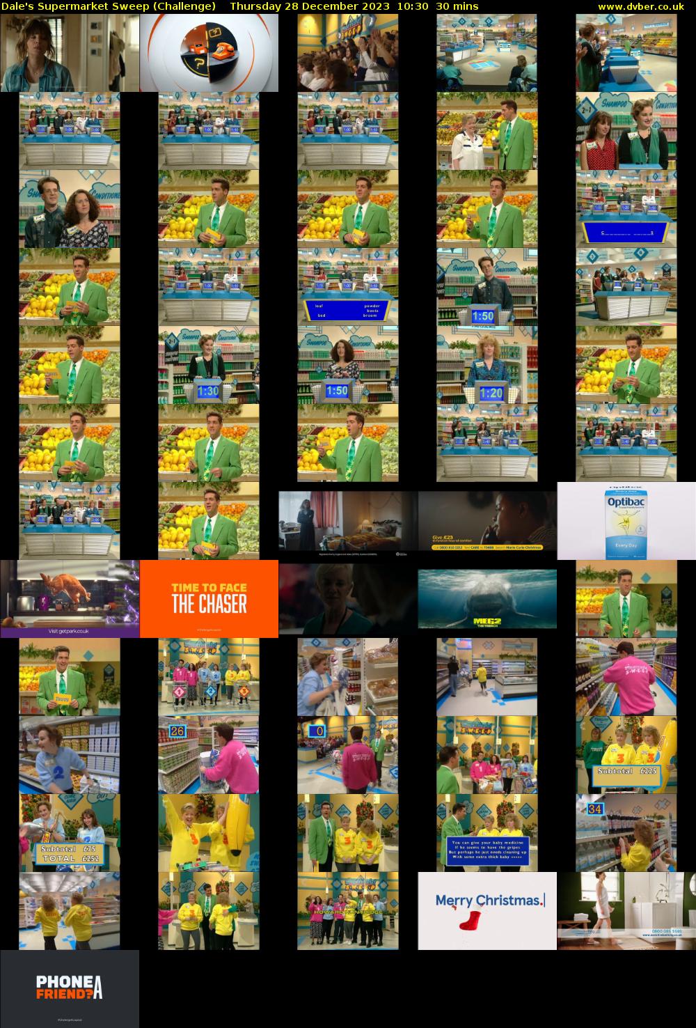 Dale's Supermarket Sweep (Challenge) Thursday 28 December 2023 10:30 - 11:00