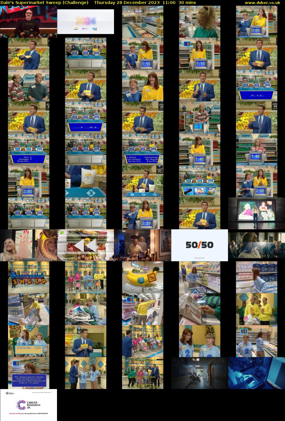 Dale's Supermarket Sweep (Challenge) Thursday 28 December 2023 11:00 - 11:30