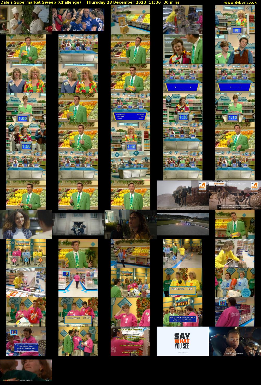 Dale's Supermarket Sweep (Challenge) Thursday 28 December 2023 11:30 - 12:00
