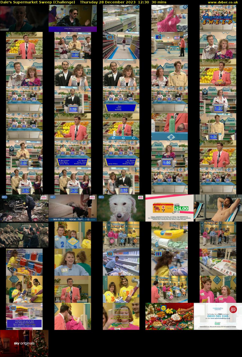 Dale's Supermarket Sweep (Challenge) Thursday 28 December 2023 12:30 - 13:00