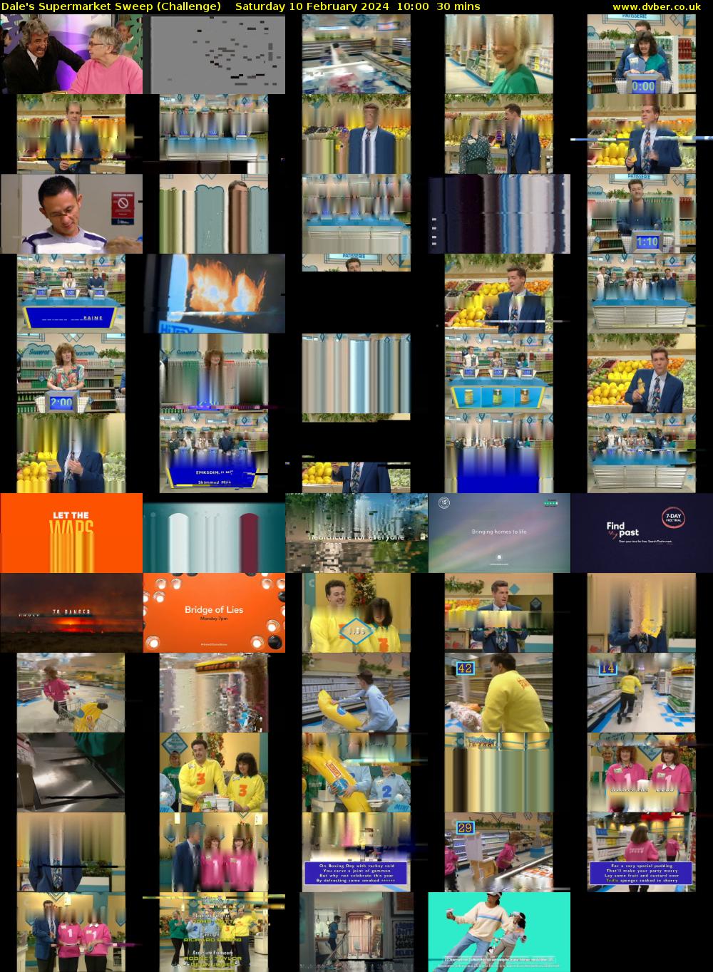Dale's Supermarket Sweep (Challenge) Saturday 10 February 2024 10:00 - 10:30