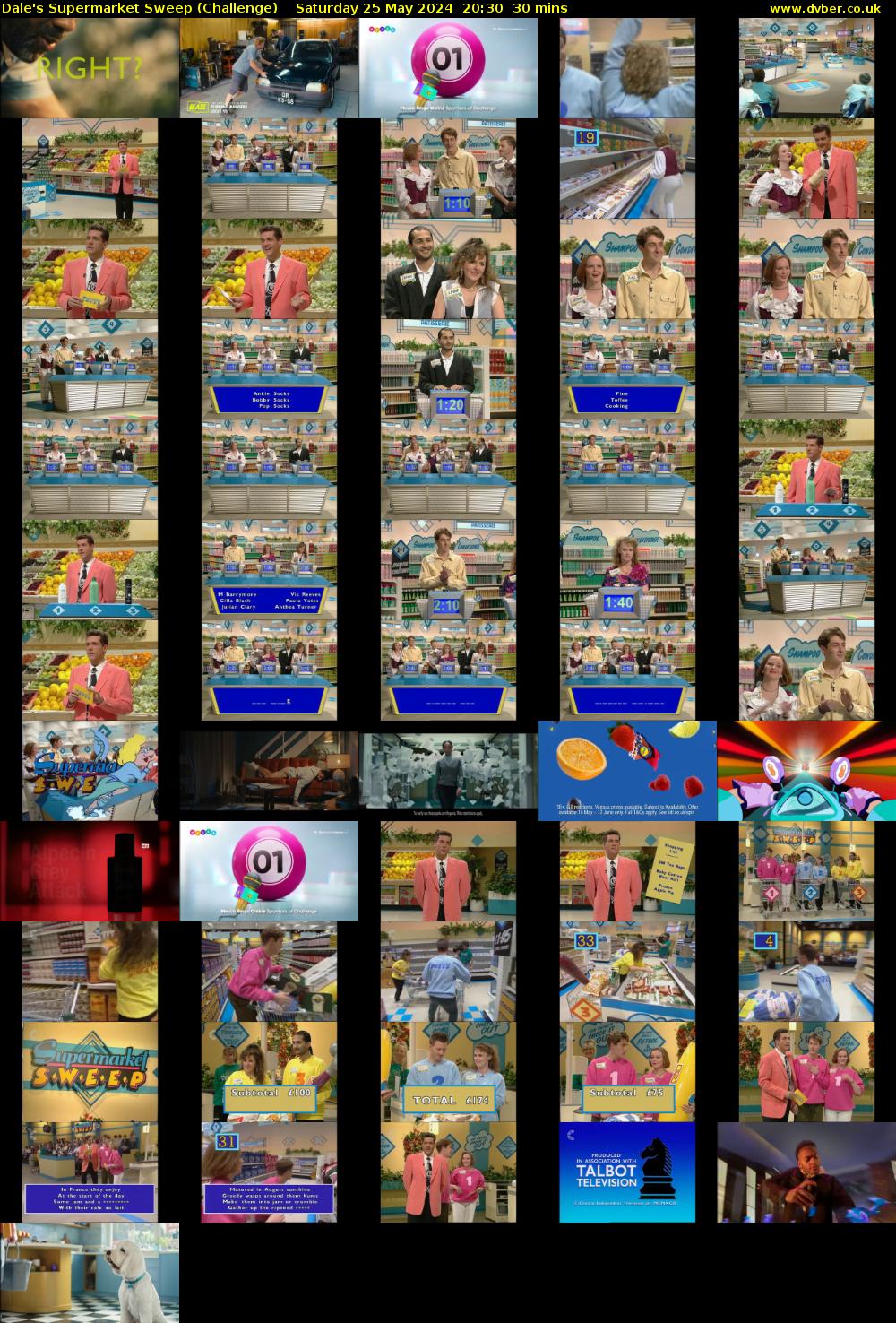 Dale's Supermarket Sweep (Challenge) Saturday 25 May 2024 20:30 - 21:00