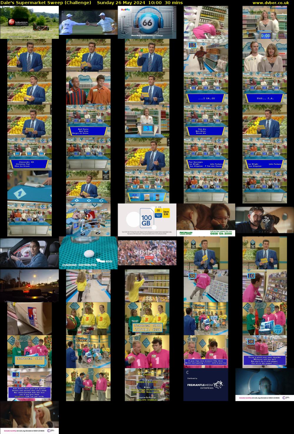 Dale's Supermarket Sweep (Challenge) Sunday 26 May 2024 10:00 - 10:30