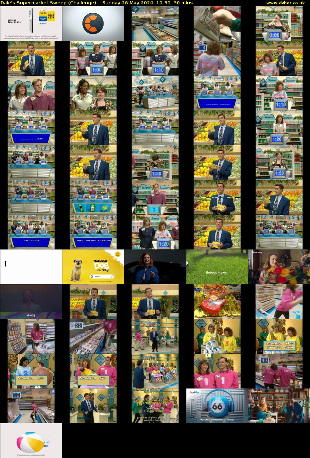Dale's Supermarket Sweep (Challenge) Sunday 26 May 2024 10:30 - 11:00