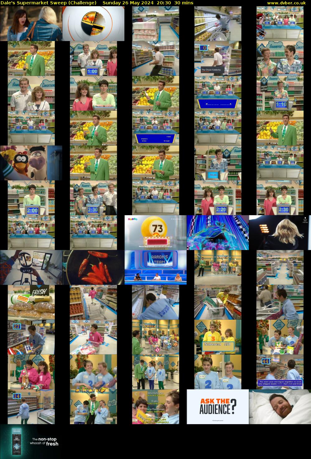 Dale's Supermarket Sweep (Challenge) Sunday 26 May 2024 20:30 - 21:00