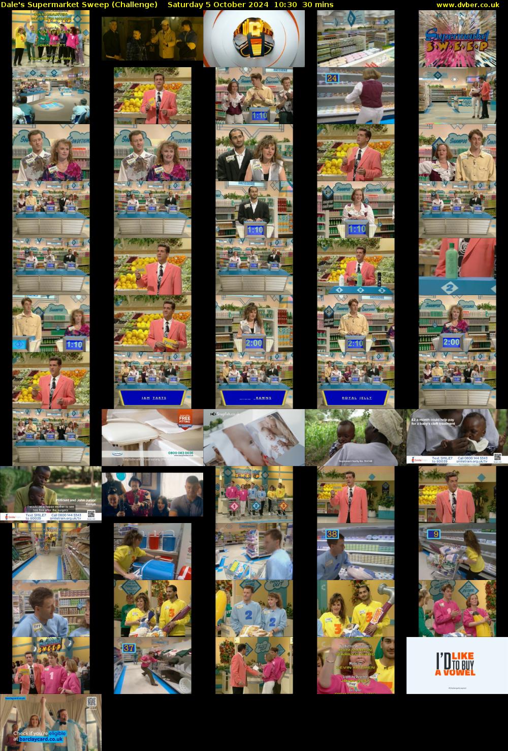 Dale's Supermarket Sweep (Challenge) Saturday 5 October 2024 10:30 - 11:00