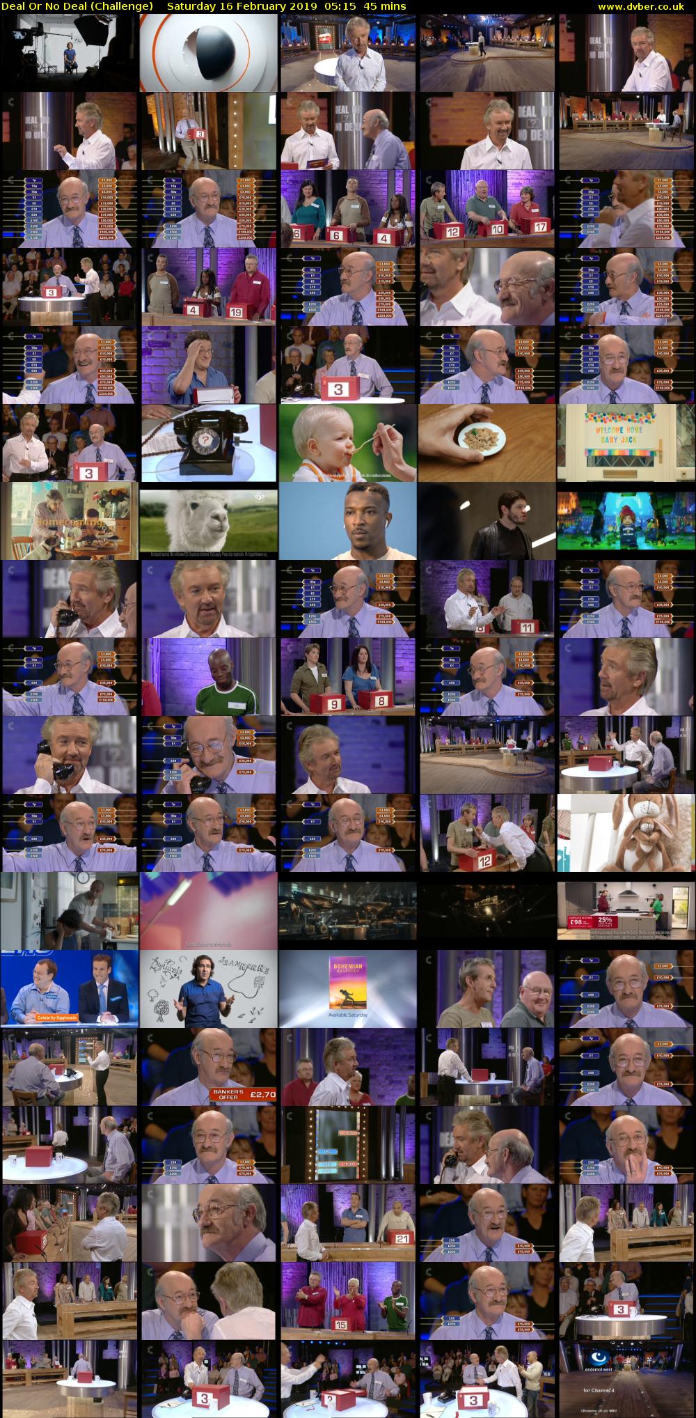 Deal Or No Deal (Challenge) Saturday 16 February 2019 05:15 - 06:00