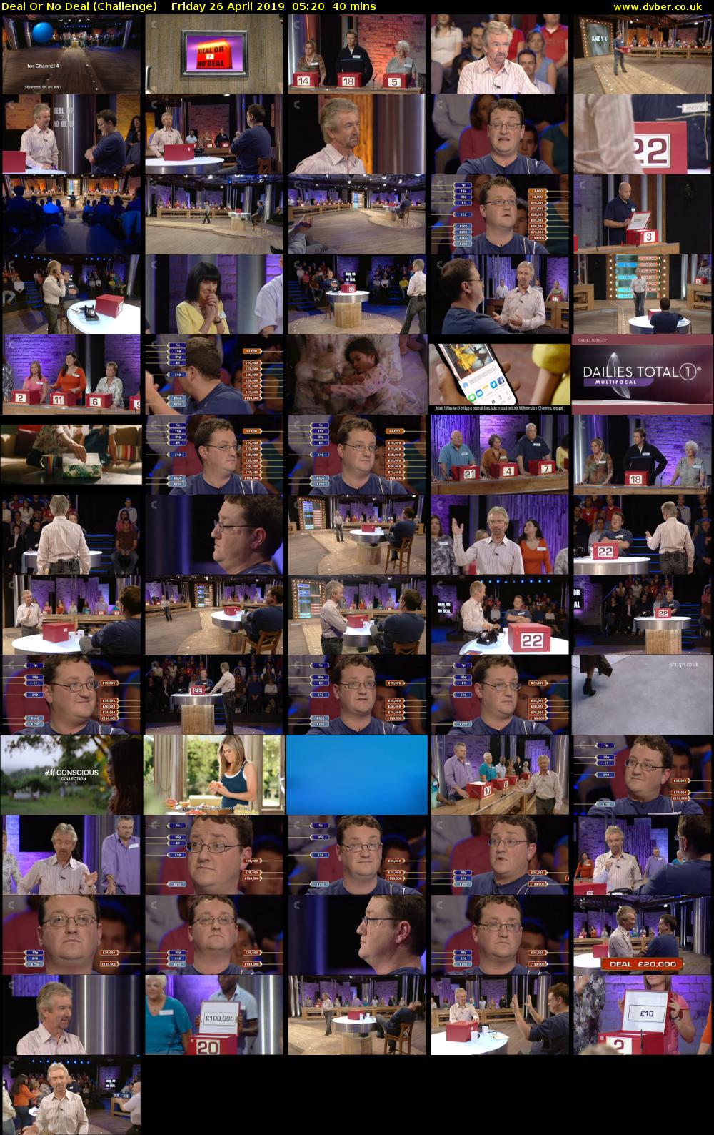 Deal Or No Deal (Challenge) Friday 26 April 2019 05:20 - 06:00