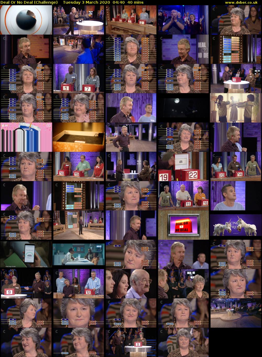 Deal Or No Deal (Challenge) Tuesday 3 March 2020 04:40 - 05:20