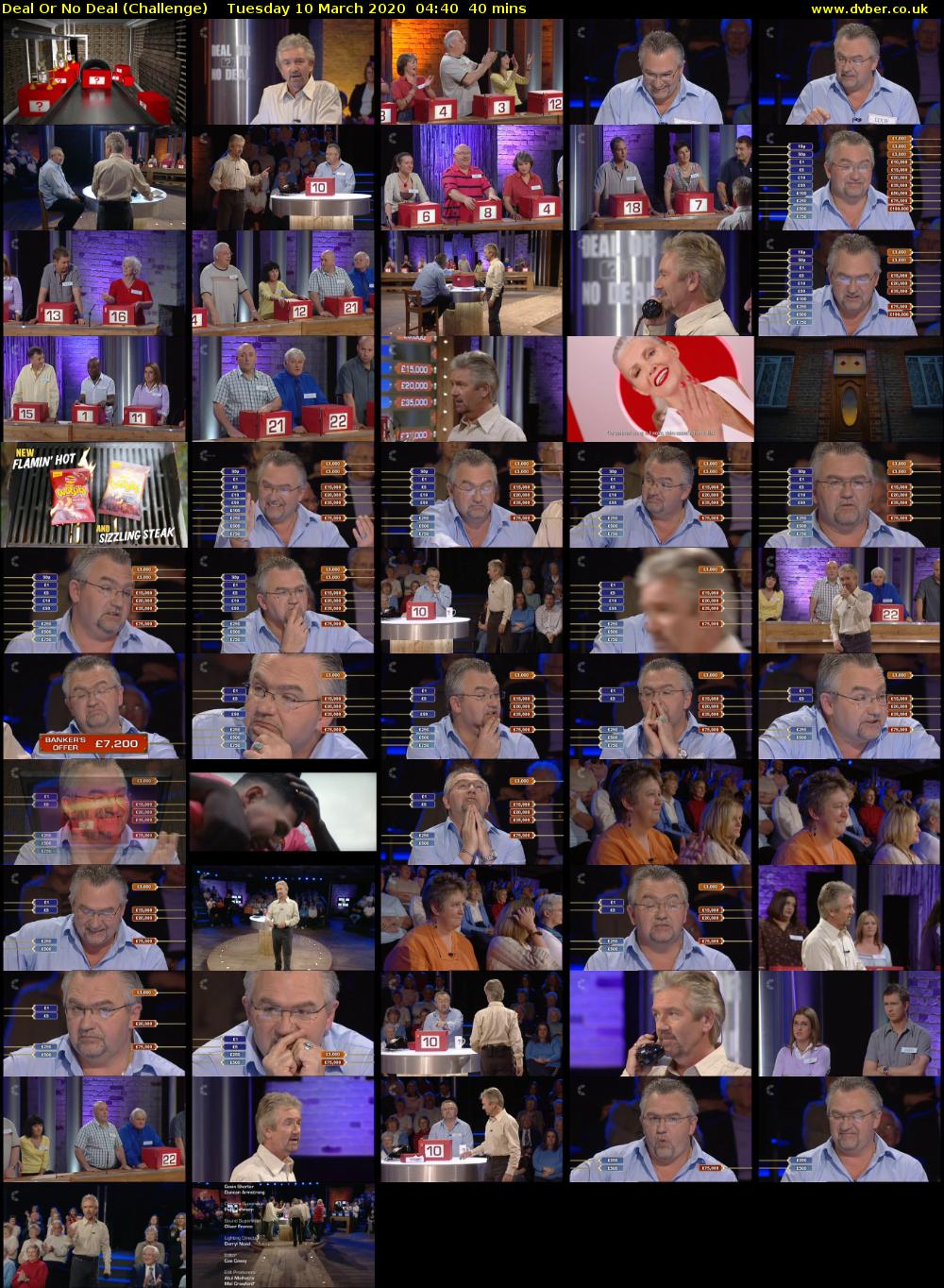 Deal Or No Deal (Challenge) Tuesday 10 March 2020 04:40 - 05:20