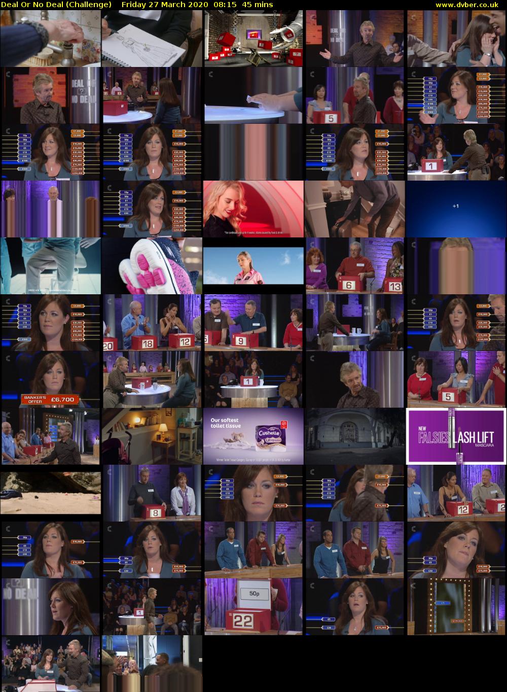 Deal Or No Deal (Challenge) Friday 27 March 2020 08:15 - 09:00