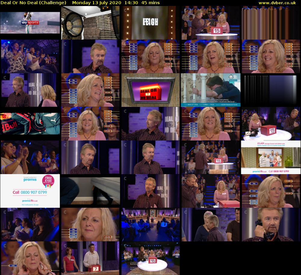 Deal Or No Deal (Challenge) Monday 13 July 2020 14:30 - 15:15