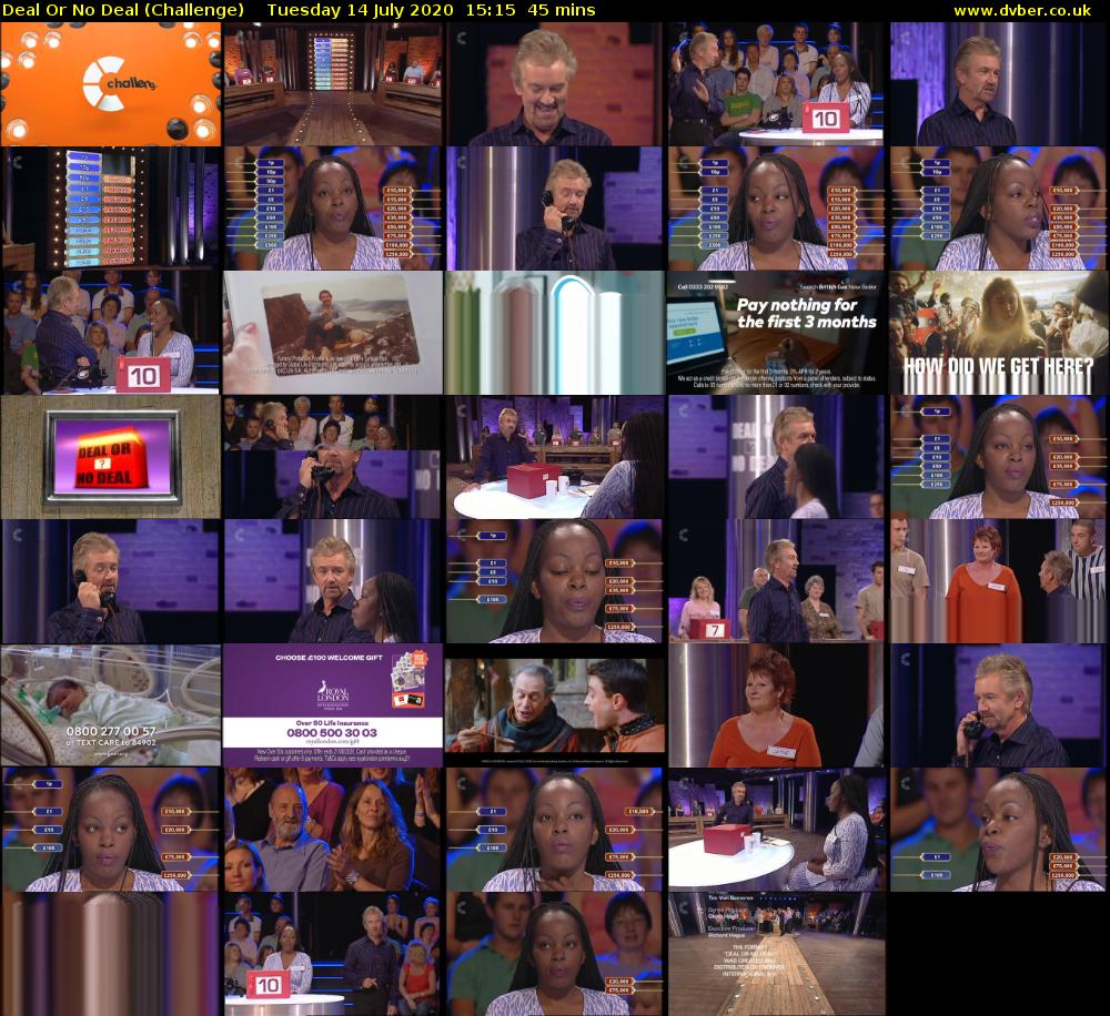 Deal Or No Deal (Challenge) Tuesday 14 July 2020 15:15 - 16:00